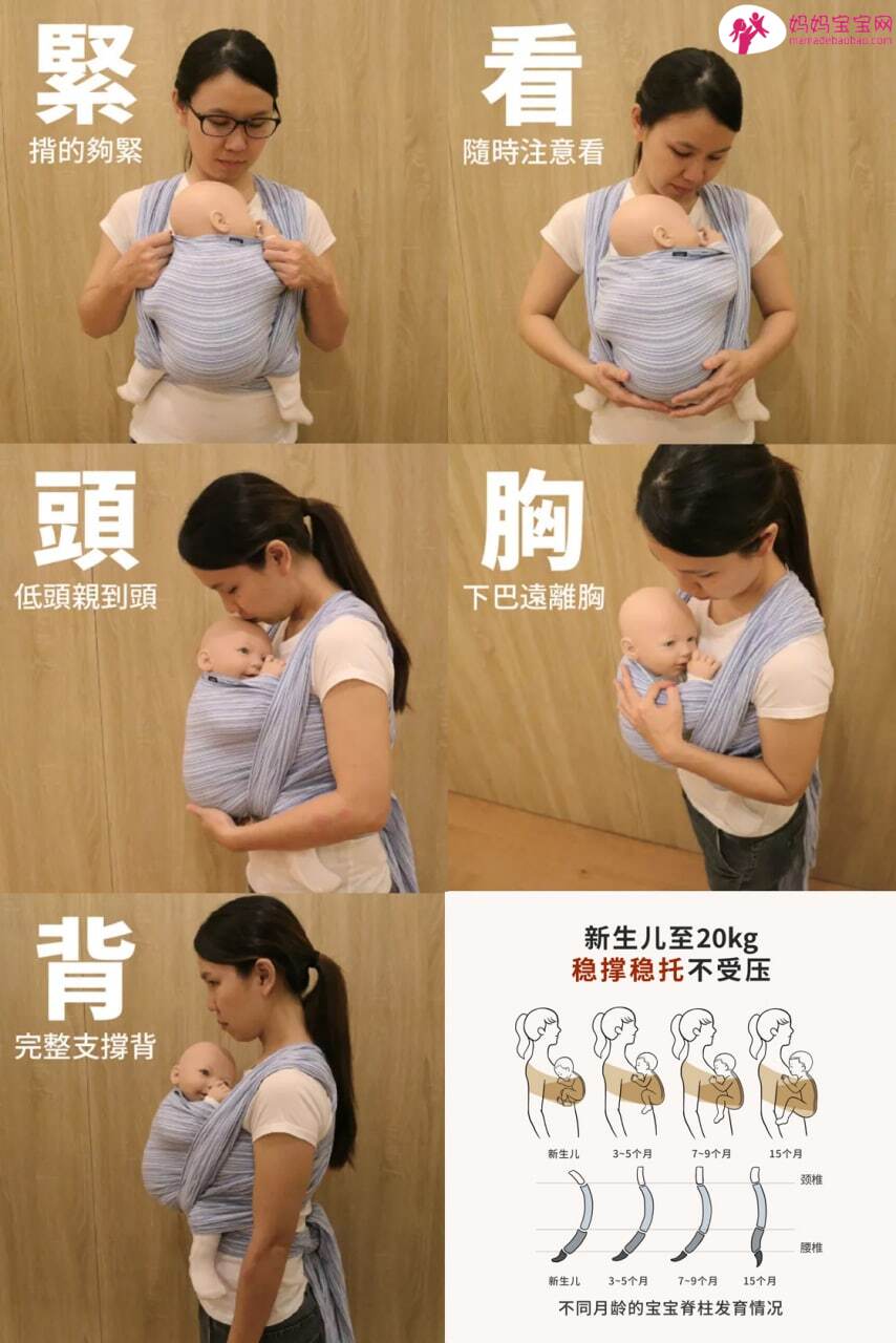 产后酸痛？哄抱小孩时正确使用背巾可以更轻松省力、减少腰酸！