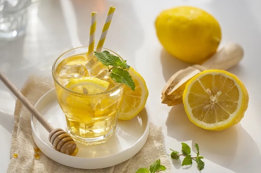 清香满溢的蜂蜜柠檬水制作，健康饮品一键制作