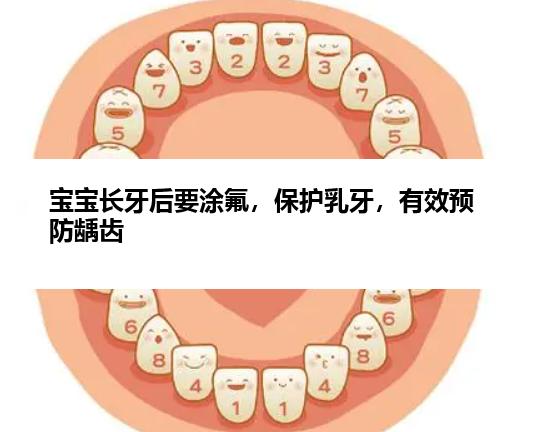宝宝长牙后要涂氟，保护乳牙，有效预防龋齿