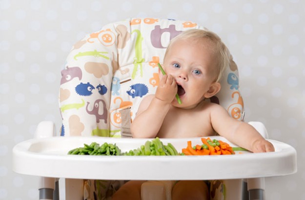 6个月大婴儿的断奶菜单迅速成长,体重增加,质量充足