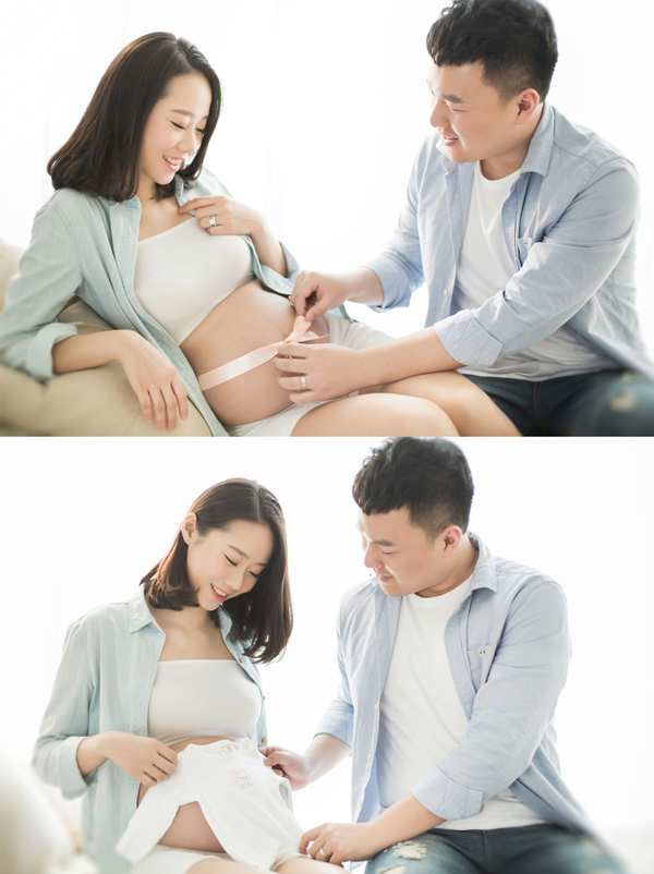 90后夫妻对宝宝出生的期待孕照写真