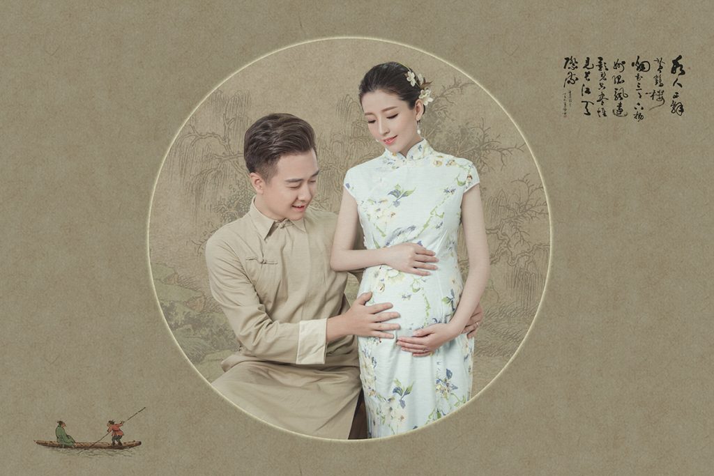 本套孕妇写真来自南京云摄影孕妇摄影-中华民国风孕妇夫妻照写真