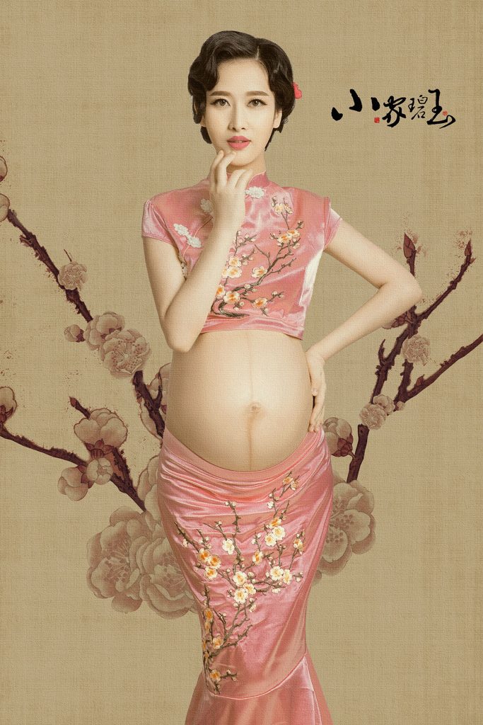 复古中国风孕妇写真艺术照