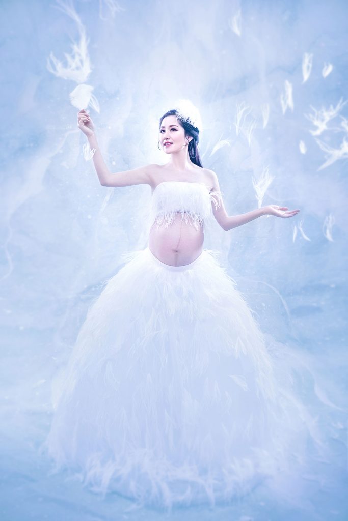 白天鹅清纯唯美孕妇写真摄影