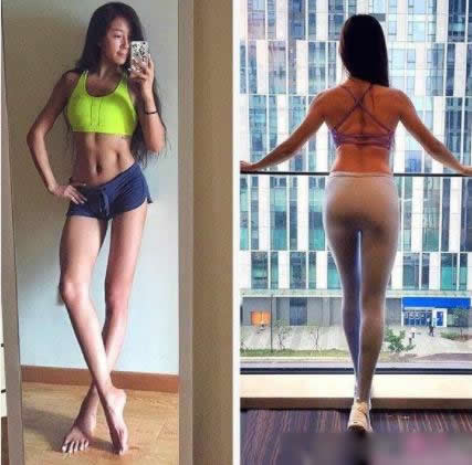 女人健身一年后的变化：太美人了（图）