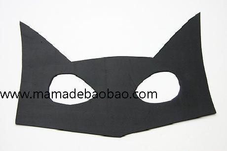 3种方法来制作蝙蝠侠面具（基础泡沫塑料面具）