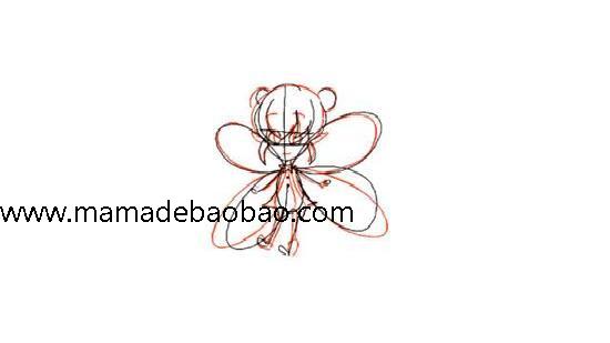 4种方法来画小仙女(坐在花上的仙女)