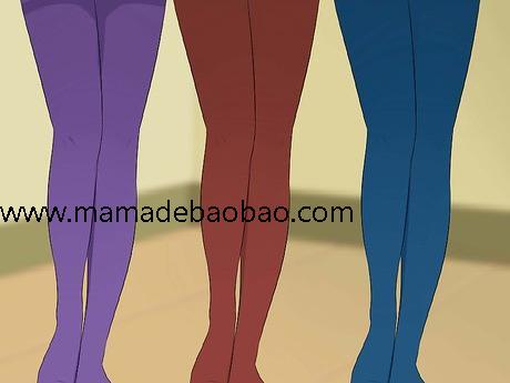 3种方法来选择彩色长筒袜或连裤袜（选择并穿着中性色）