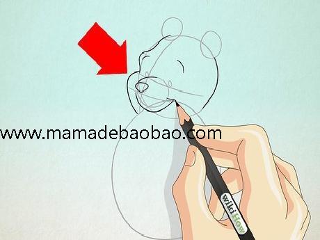 如何画维尼熊: 15 步骤（站着的维尼熊的画法）